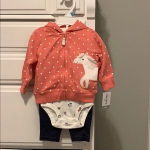6mo girls three-piece Carter’s outfit brand new